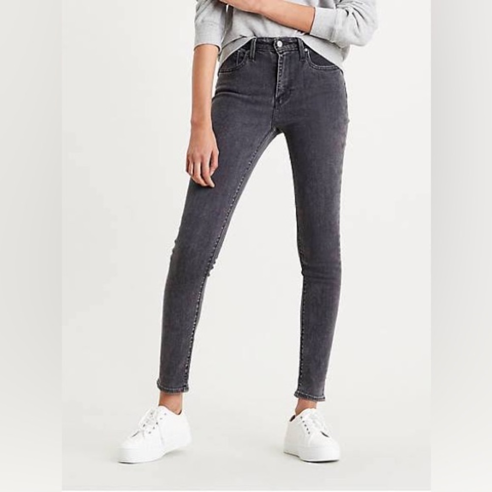 Levi’s Black Tag Sliver High Skinny Jeans 26 x 30 Black Wash